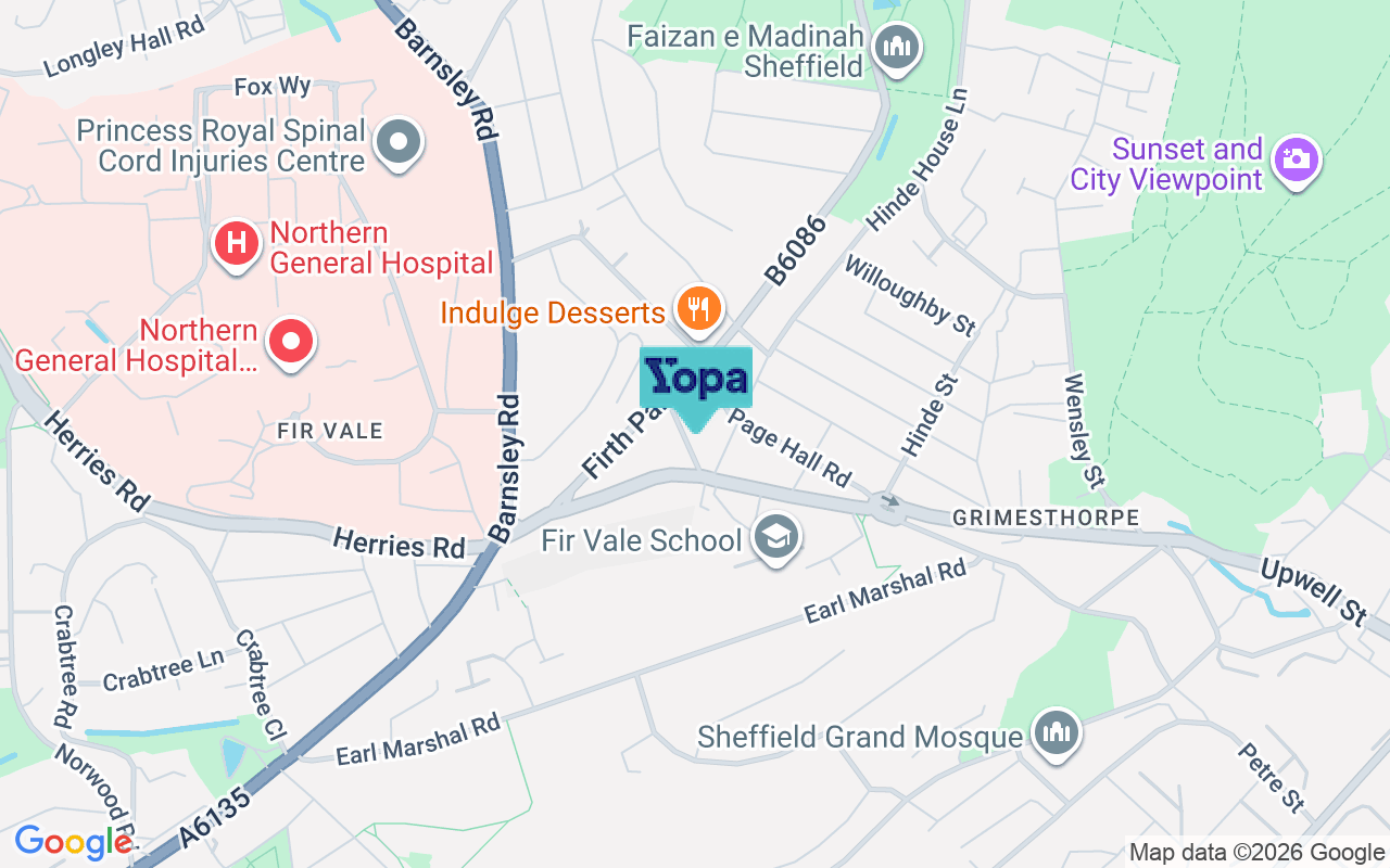 Map showing the location of S4 8GL