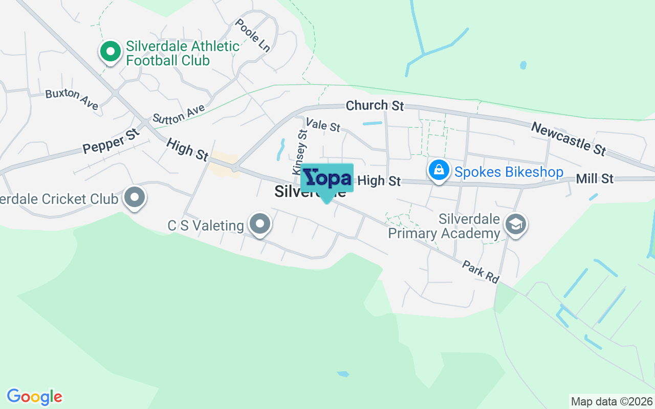 Map showing the location of ST5 6LL