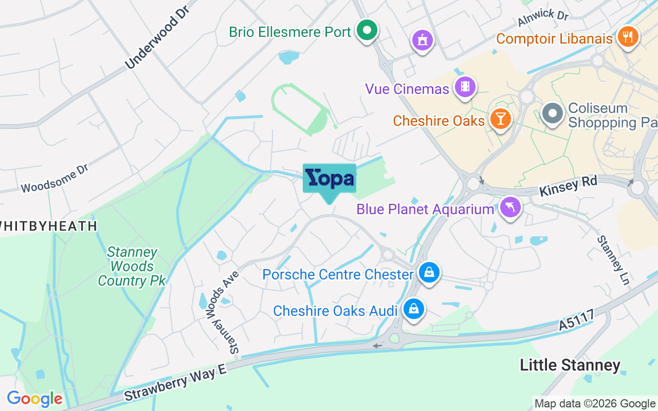 Map showing the location of CH65 9HY