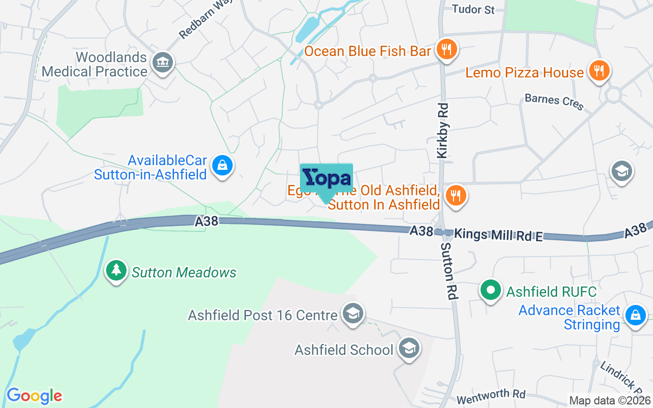 Map showing the location of NG17 1NU