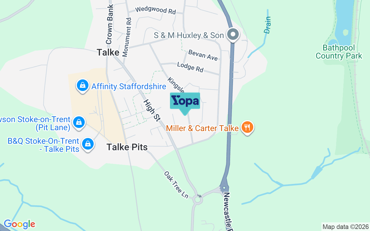 Map showing the location of ST7 1RA