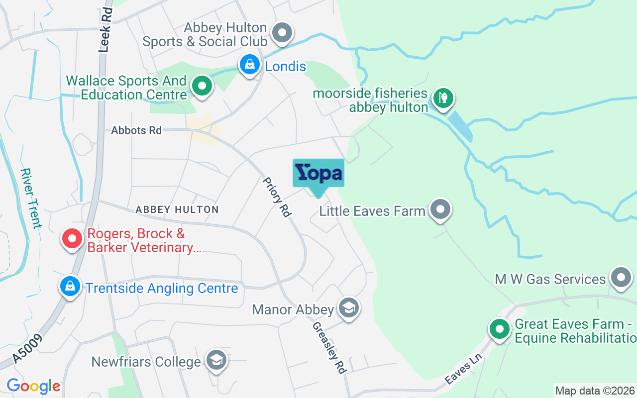 Map showing the location of ST2 8EX