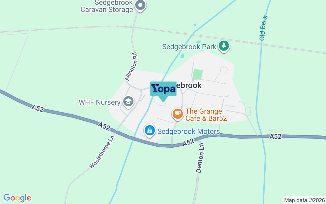 Map showing the location of NG32 2HF