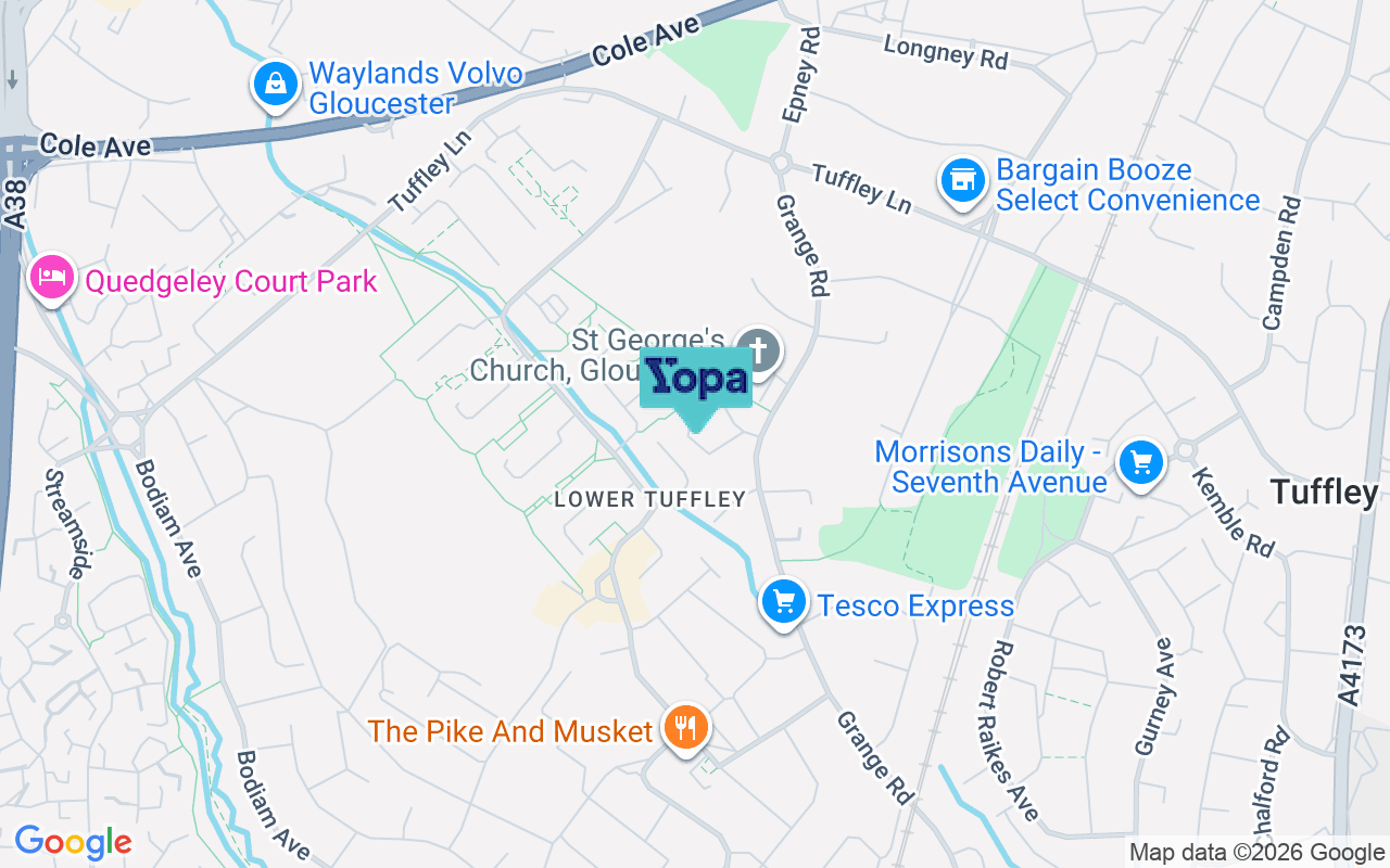 Map showing the location of GL4 0UD