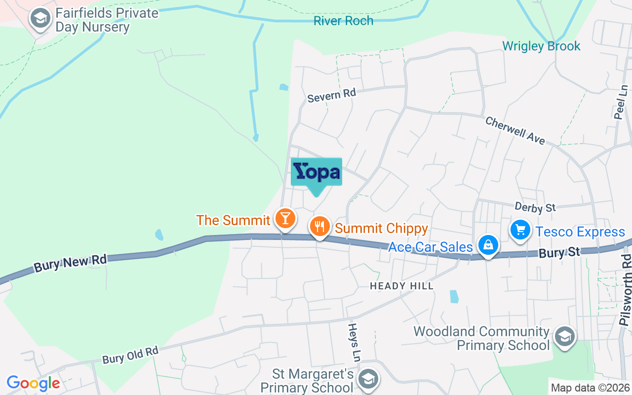 Map showing the location of OL10 4RW