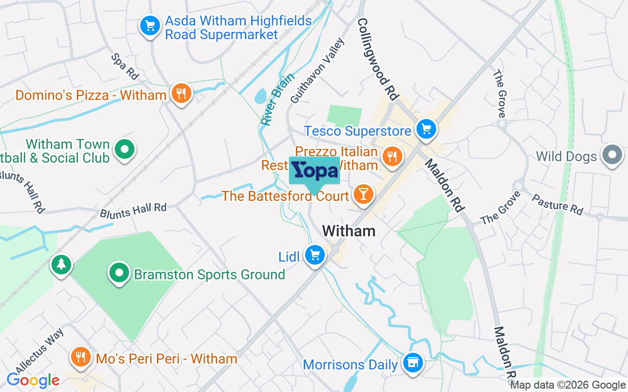 Map showing the location of CM8 1BP
