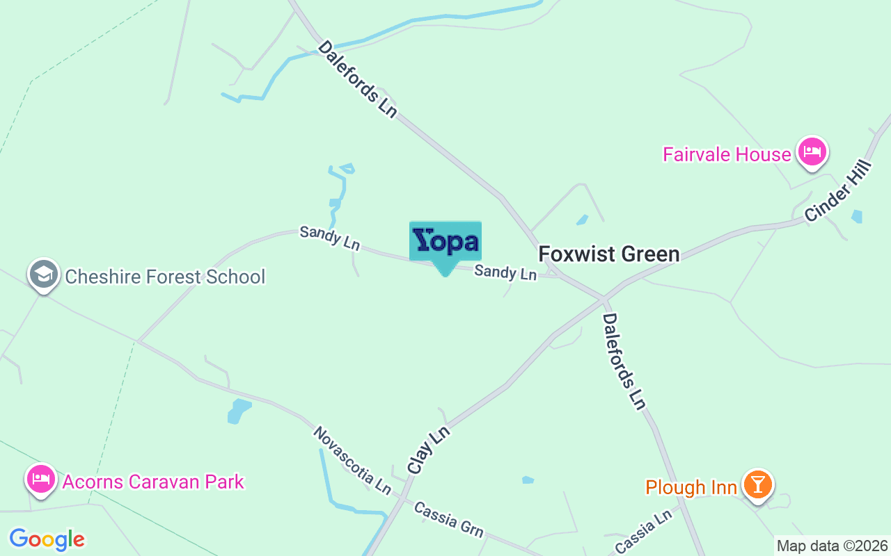 Map showing the location of CW8 2BX