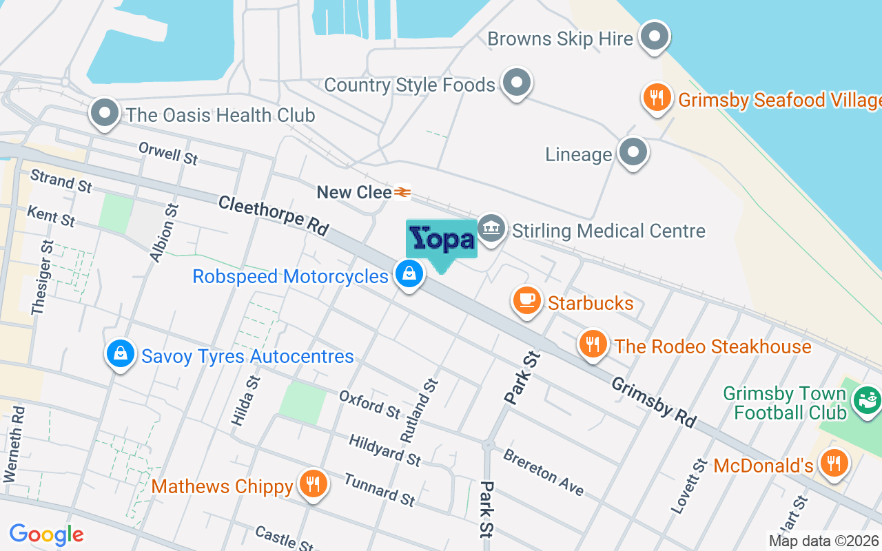 Map showing the location of DN31 3BP