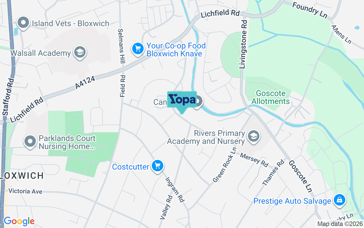 Map showing the location of WS3 3AZ