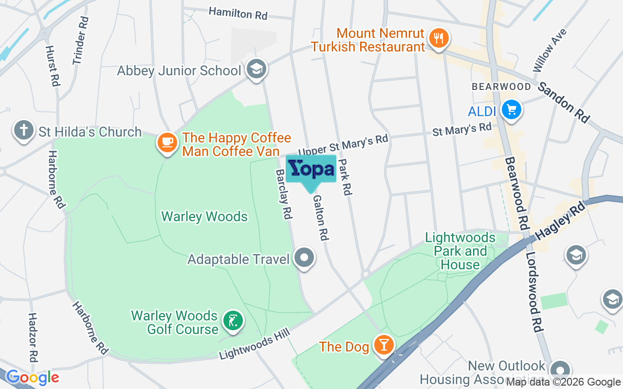 Map showing the location of B67 5JS