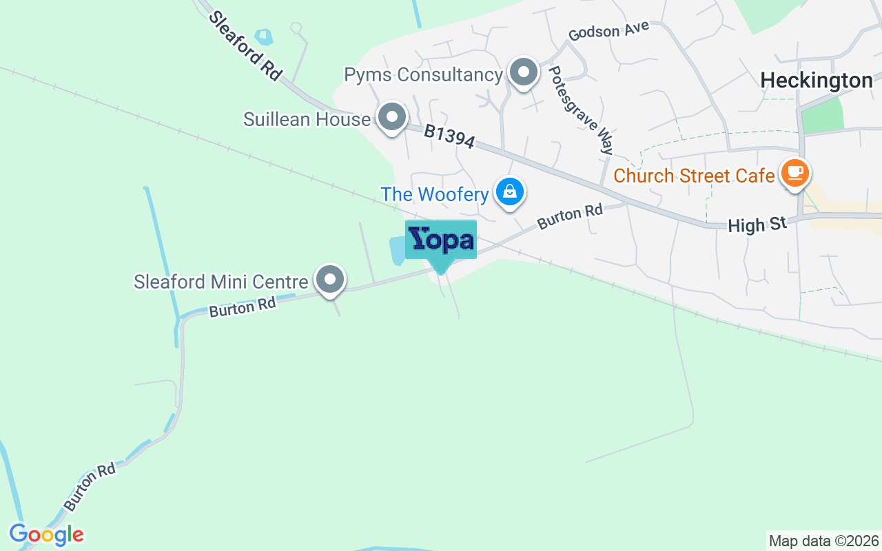 Map showing the location of NG34 9QS