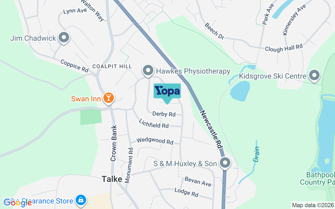Map showing the location of ST7 1SF