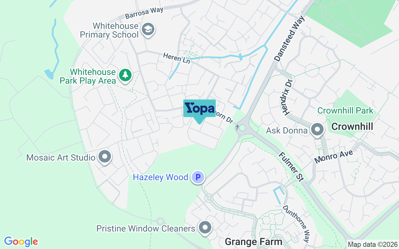 Map showing the location of MK8 1BR