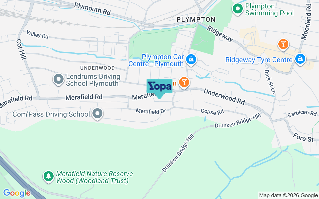 Map showing the location of PL7 1QE