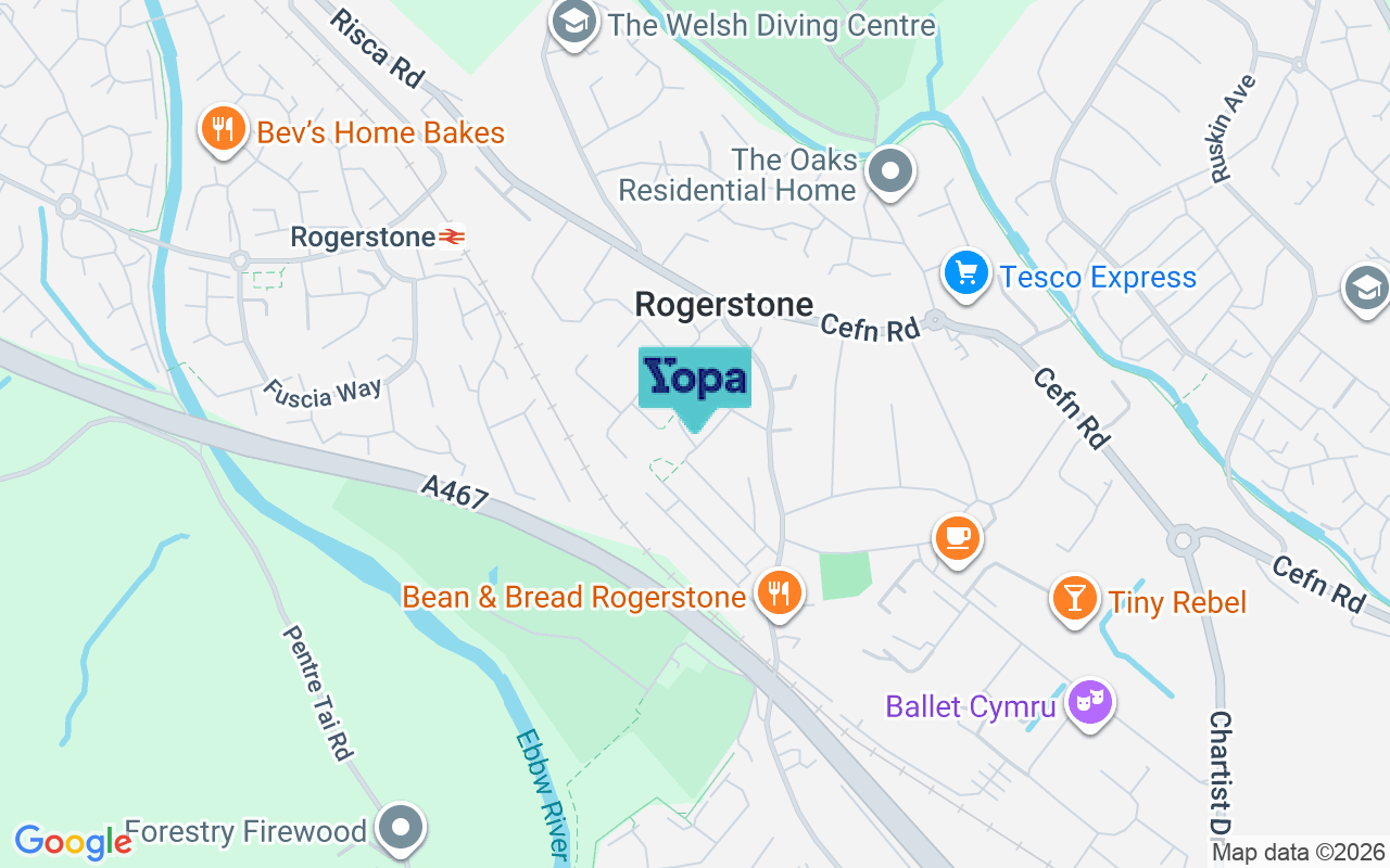Map showing the location of NP10 9EU