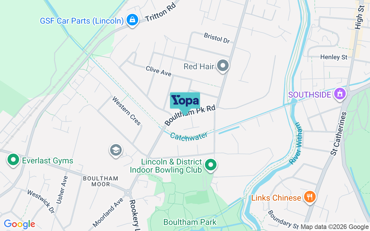 Map showing the location of LN6 7SH