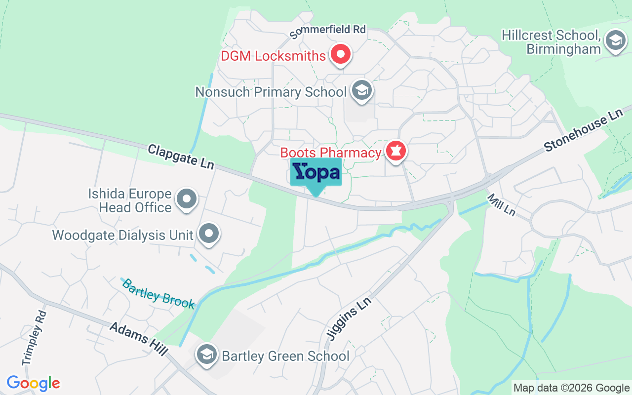 Map showing the location of B32 3DH