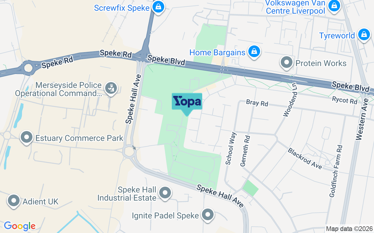 Map showing the location of L24 1WA