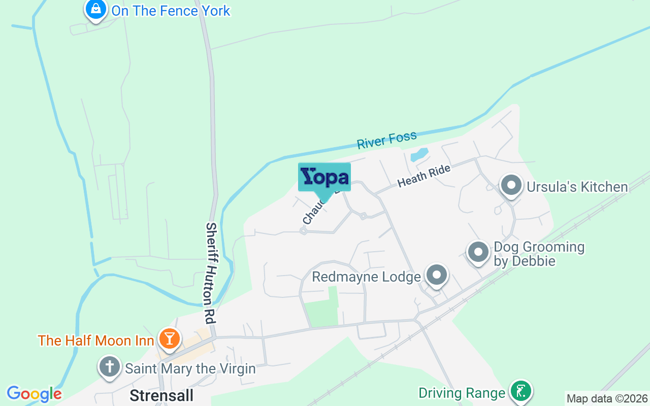 Map showing the location of YO32 5PE