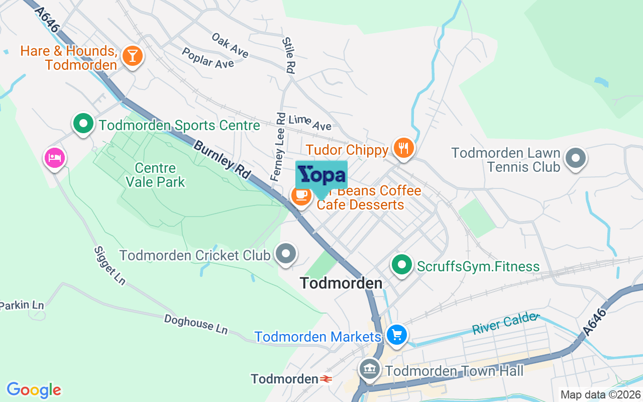 Map showing the location of OL14 5LE