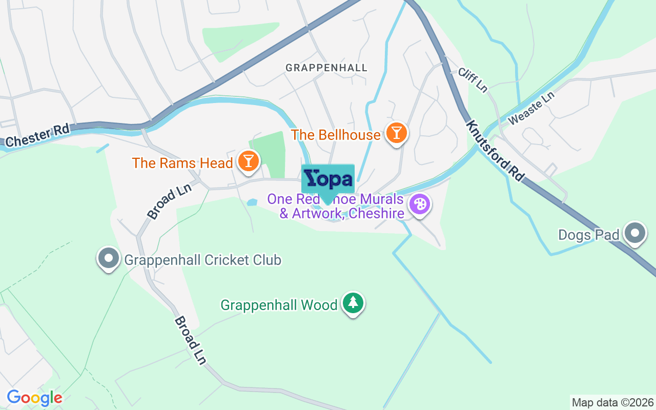 Map showing the location of WA4 2YQ
