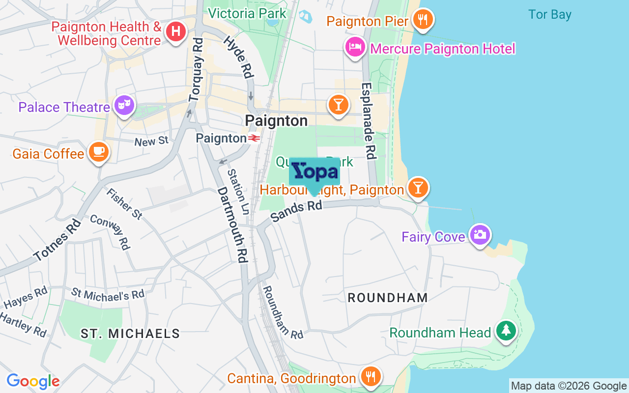 Map showing the location of TQ4 6EG