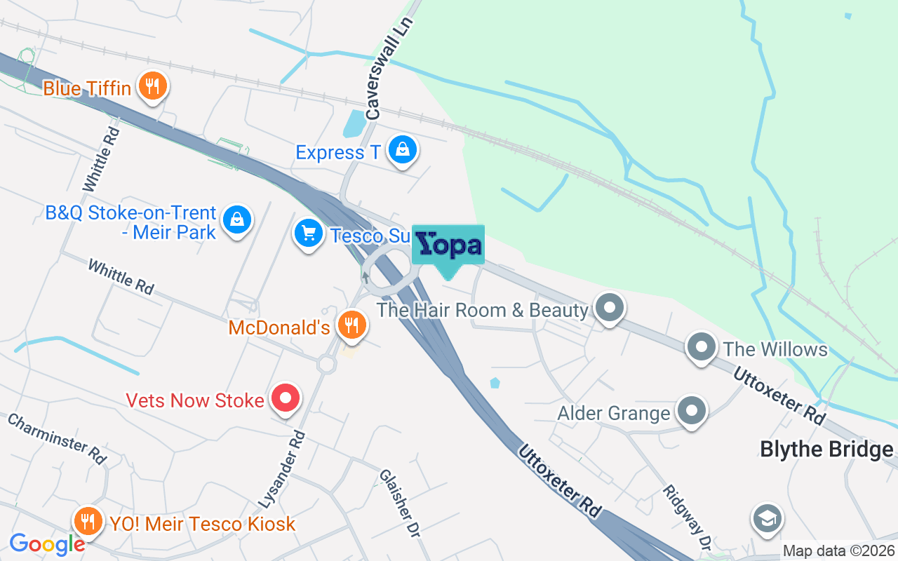 Map showing the location of ST11 9HU