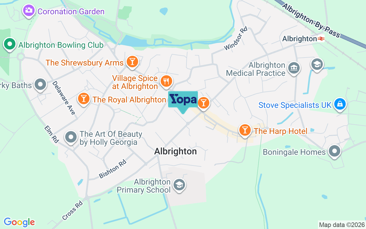 Map showing the location of WV7 3RE