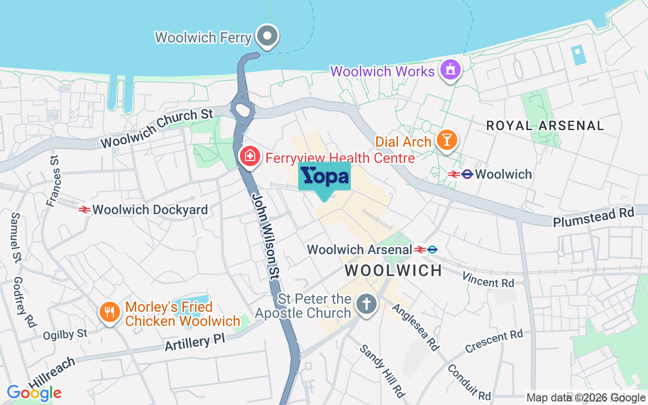Map showing the location of SE18 6JF