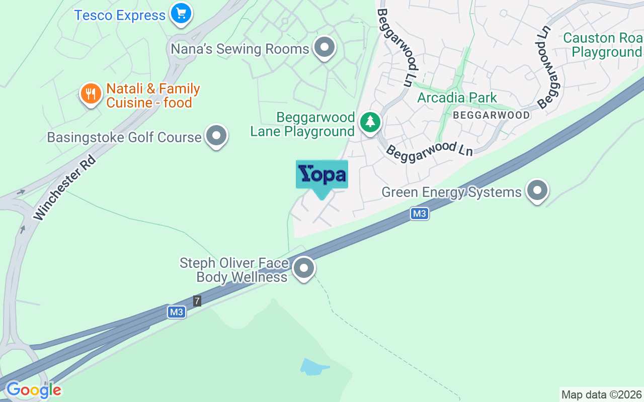 Map showing the location of RG23 7FD