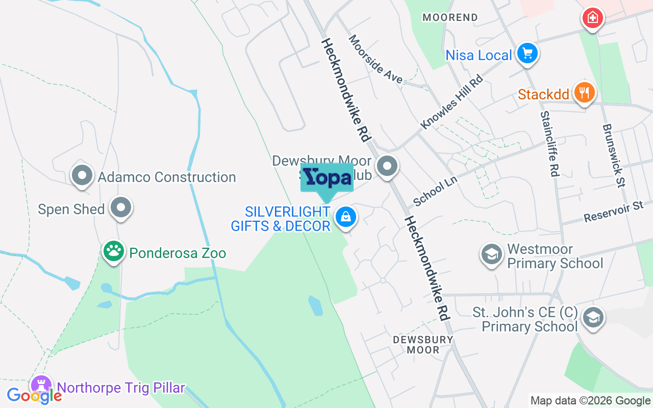 Map showing the location of WF13 3UY