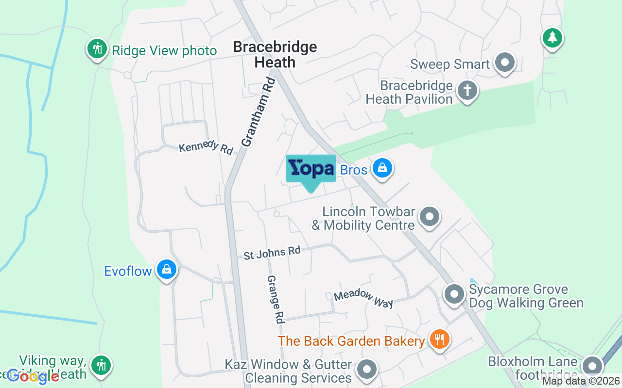 Map showing the location of LN4 2PE
