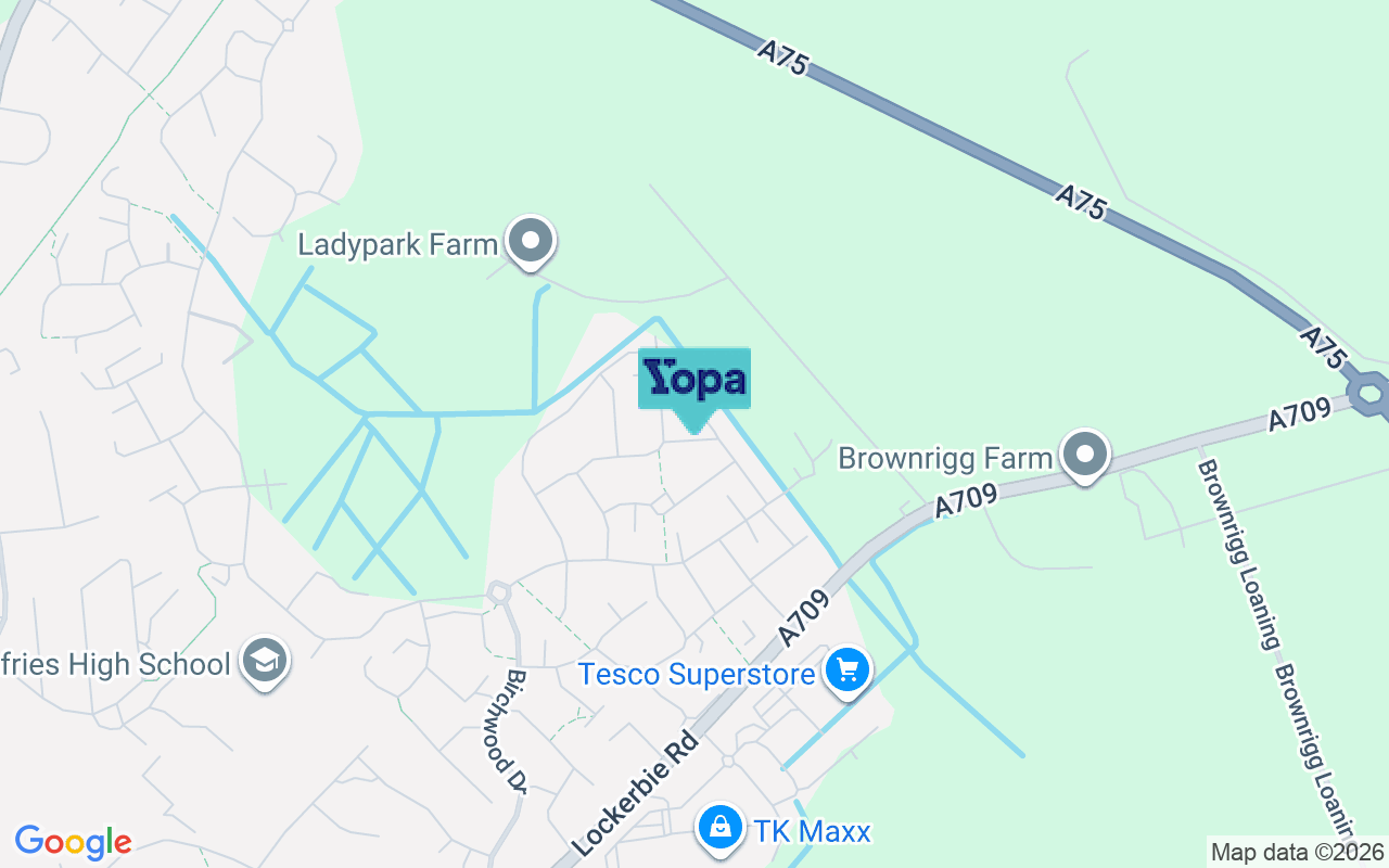 Map showing the location of DG1 3GT