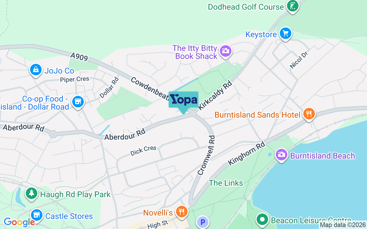 Map showing the location of KY3 0EL