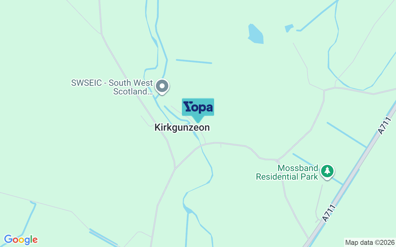 Map showing the location of DG2 8LA