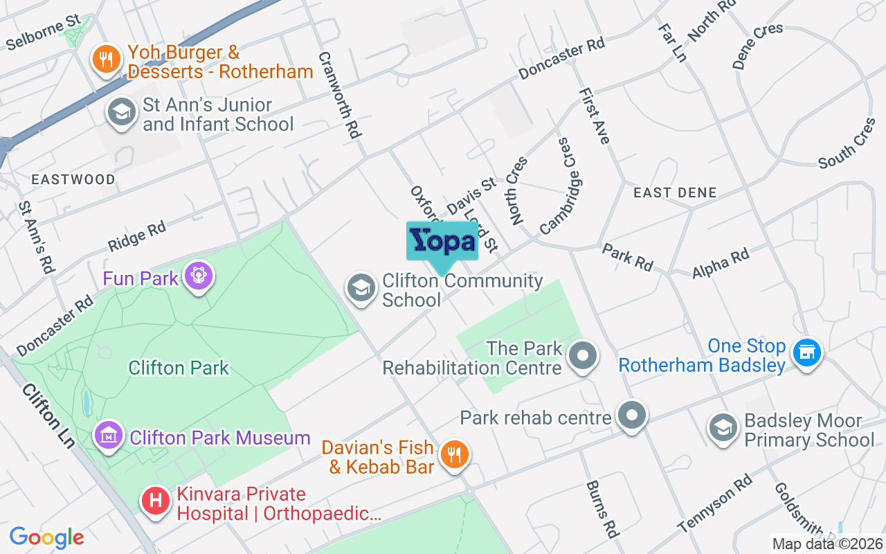 Map showing the location of S65 2SR