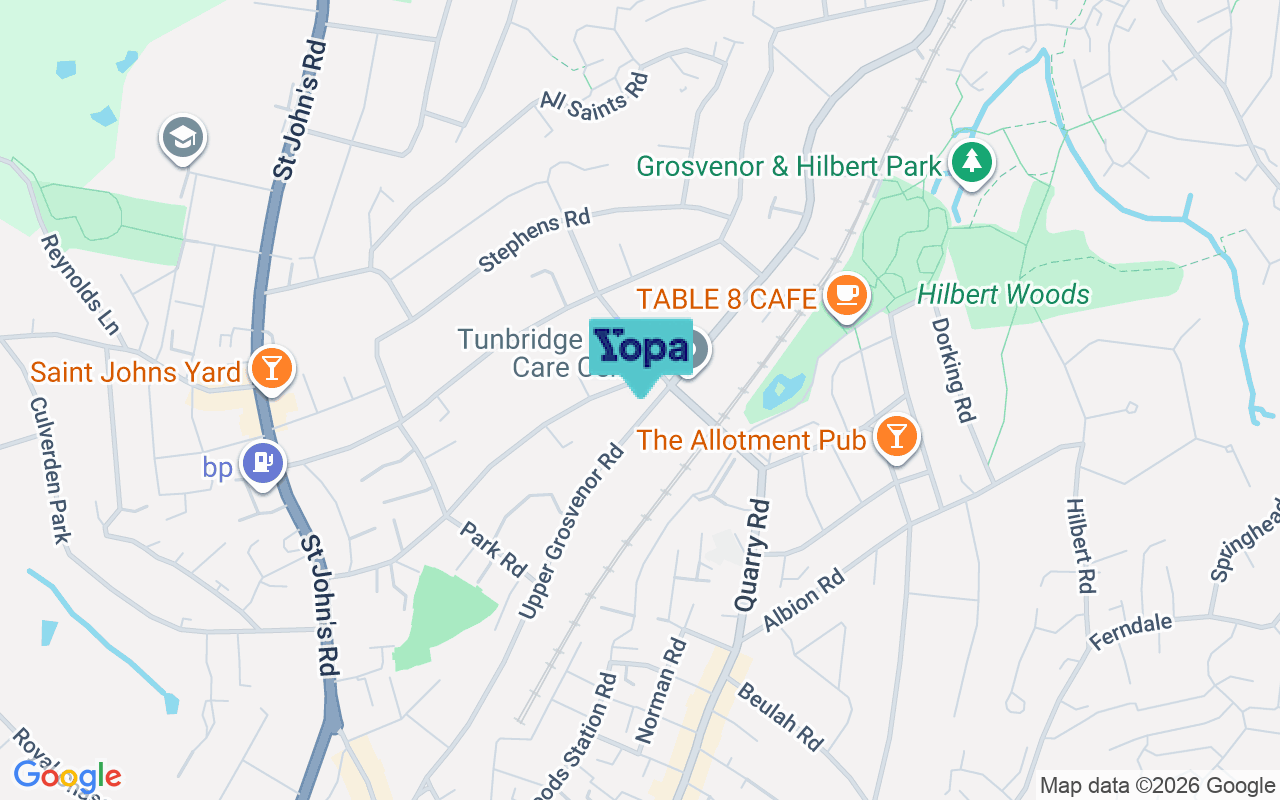 Map showing the location of TN4 9NJ