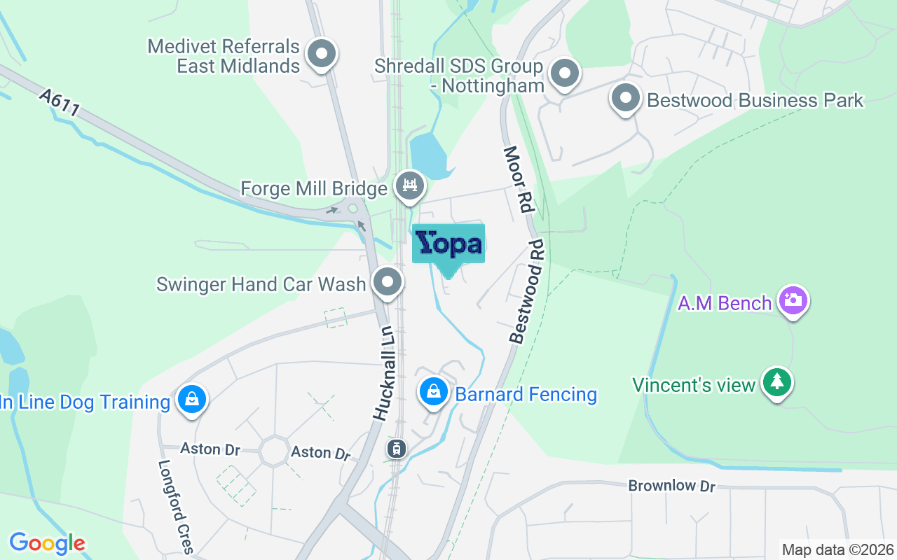 Map showing the location of NG6 8EL