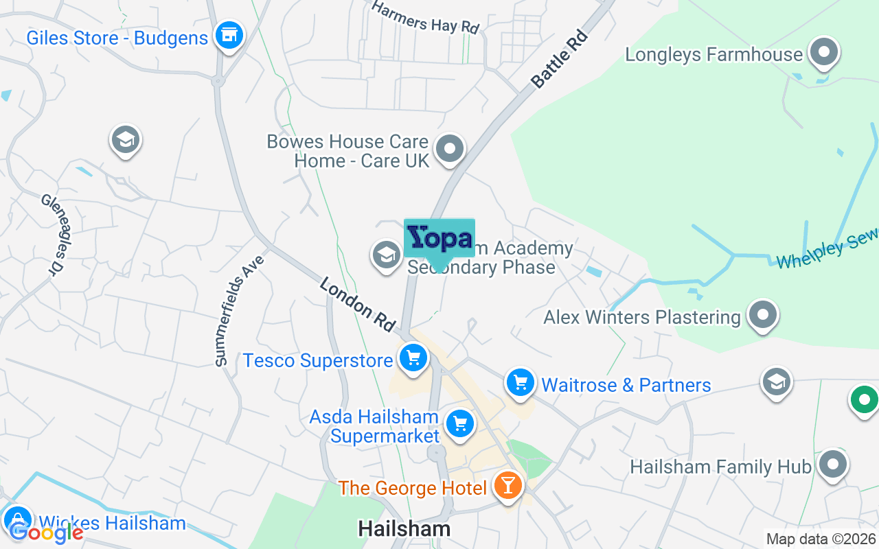 Map showing the location of BN27 1EN