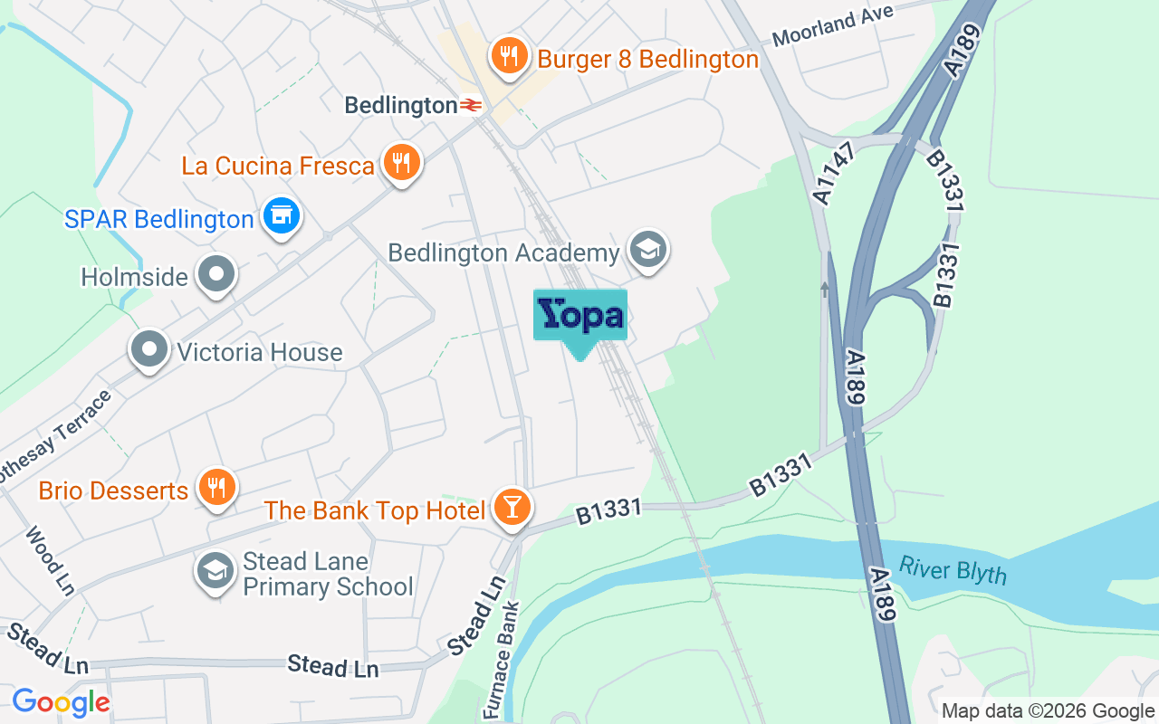 Map showing the location of NE22 5LF
