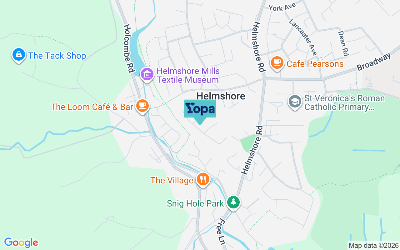 Map showing the location of BB4 4LH