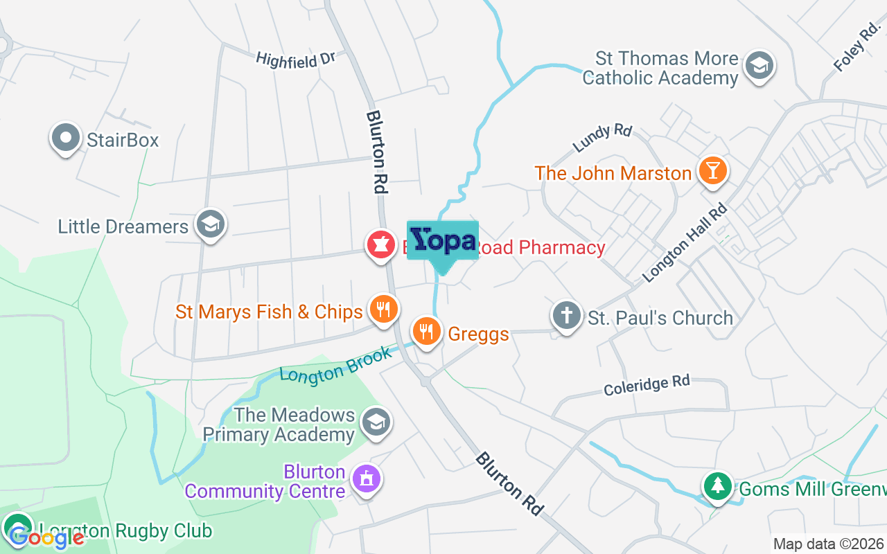 Map showing the location of ST3 2SG