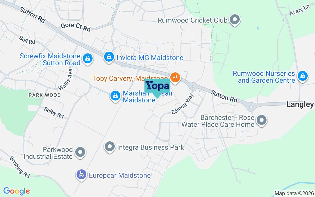 Map showing the location of ME17 3FW