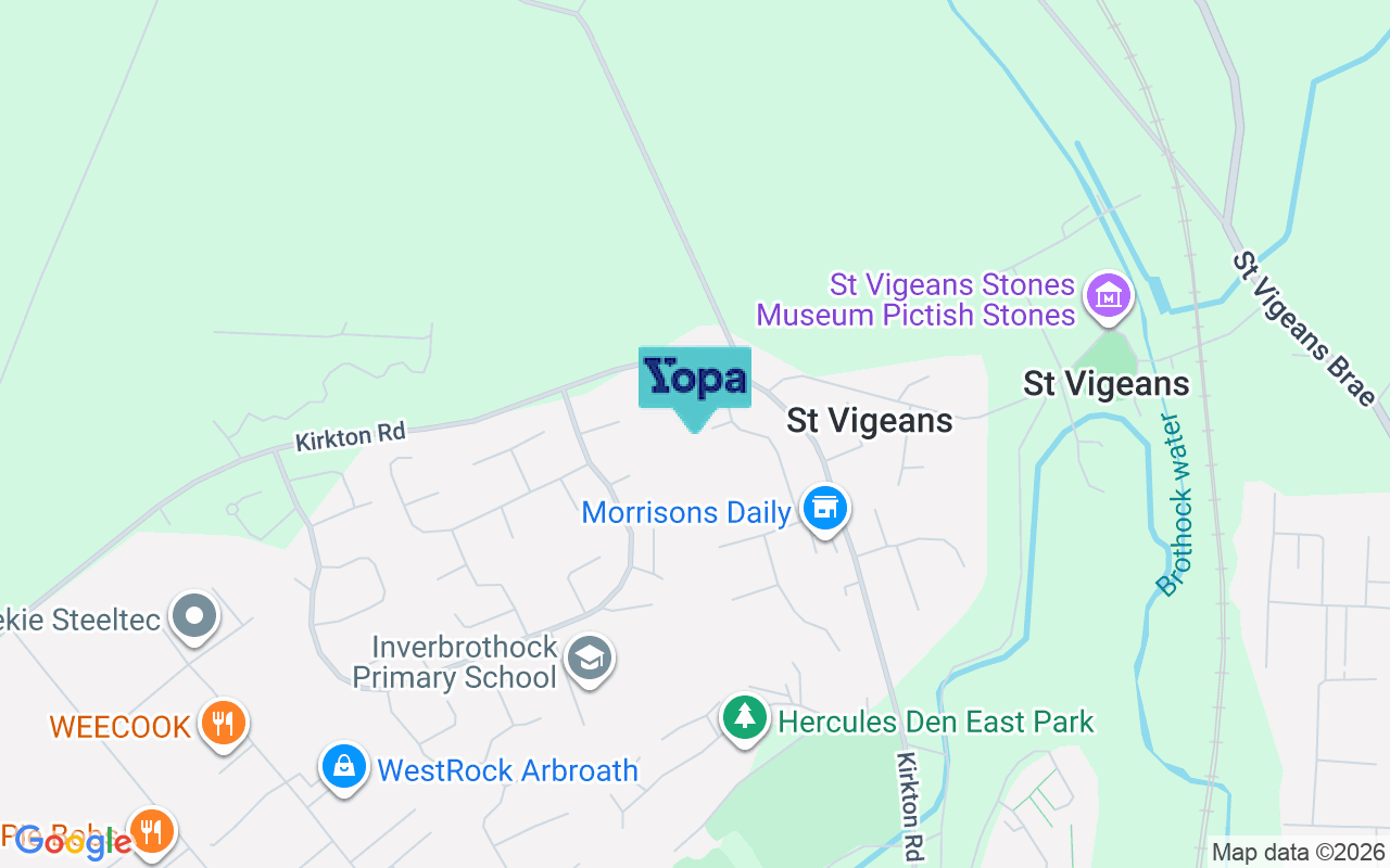 Map showing the location of DD11 4HP