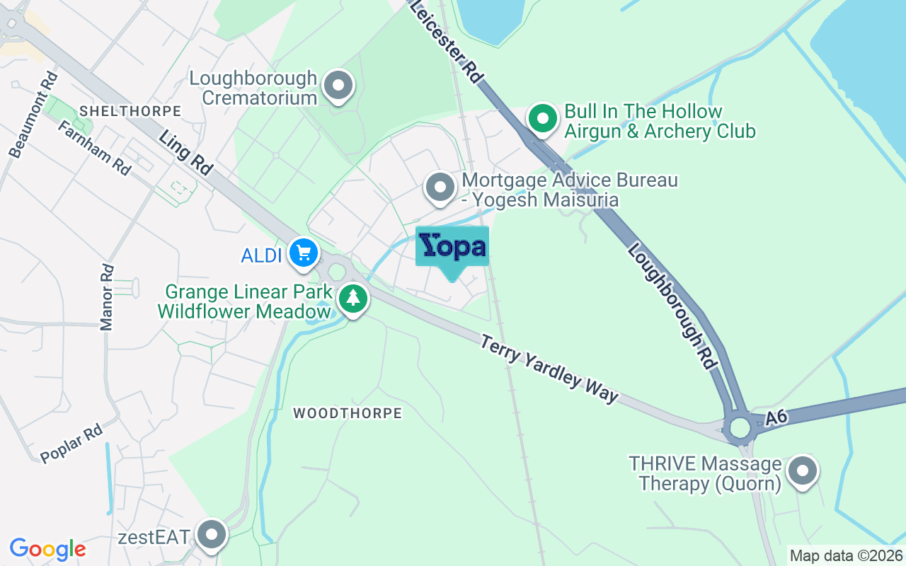 Map showing the location of LE11 2FG