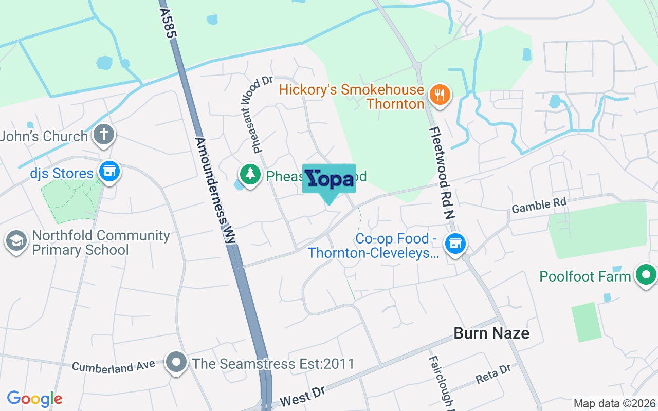 Map showing the location of FY5 2JN
