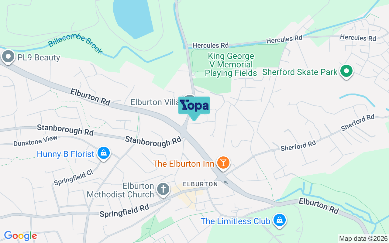 Map showing the location of PL9 8HT