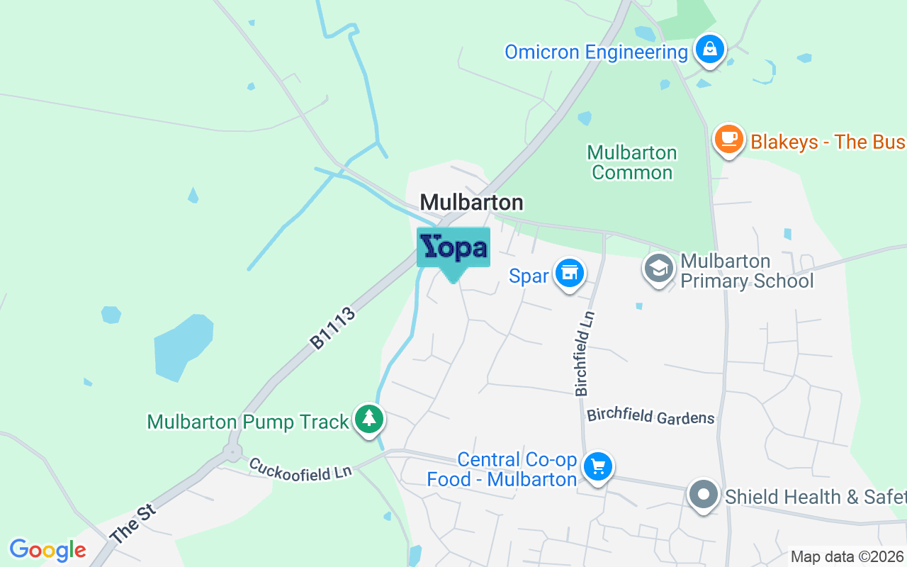 Map showing the location of NR14 8EG