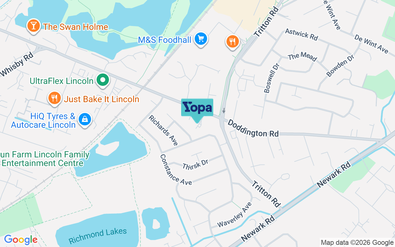 Map showing the location of LN6 7BF
