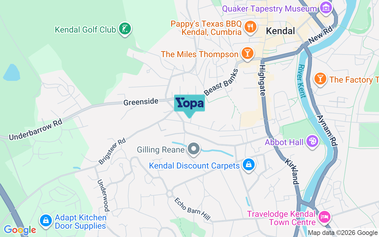 Map showing the location of LA9 4JY